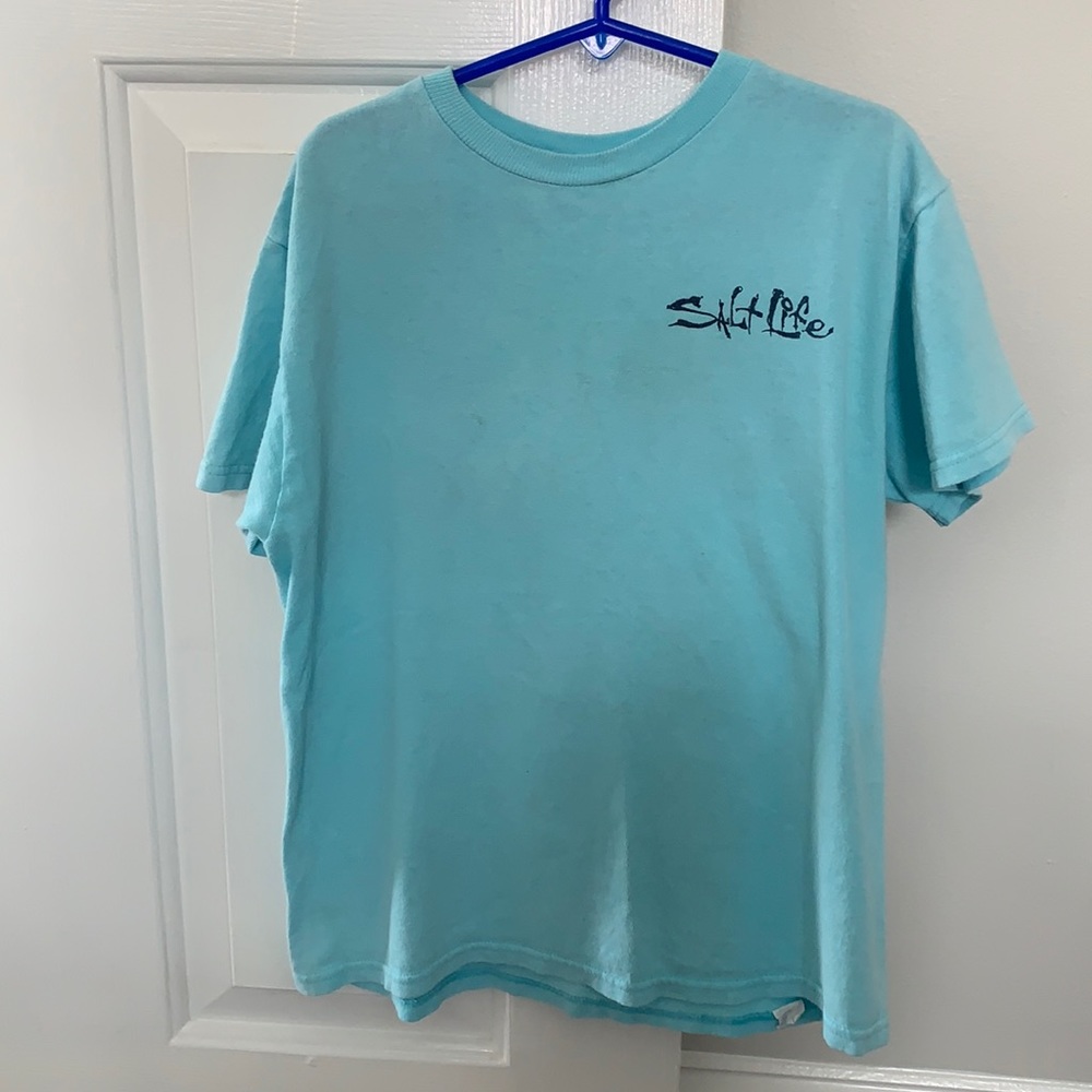 Salt life light blue shirt
